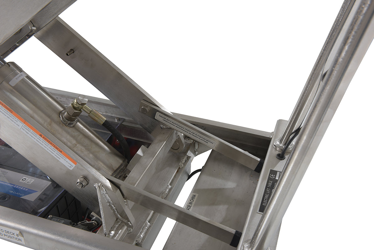 Vestil CART-1000D-DC-SS stainless frame and casters
