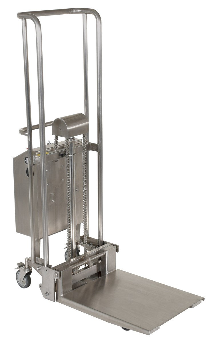Vestil HYD-10-DC-SS stainless steel DC powered Hefti-Lift, 880 lb capacity