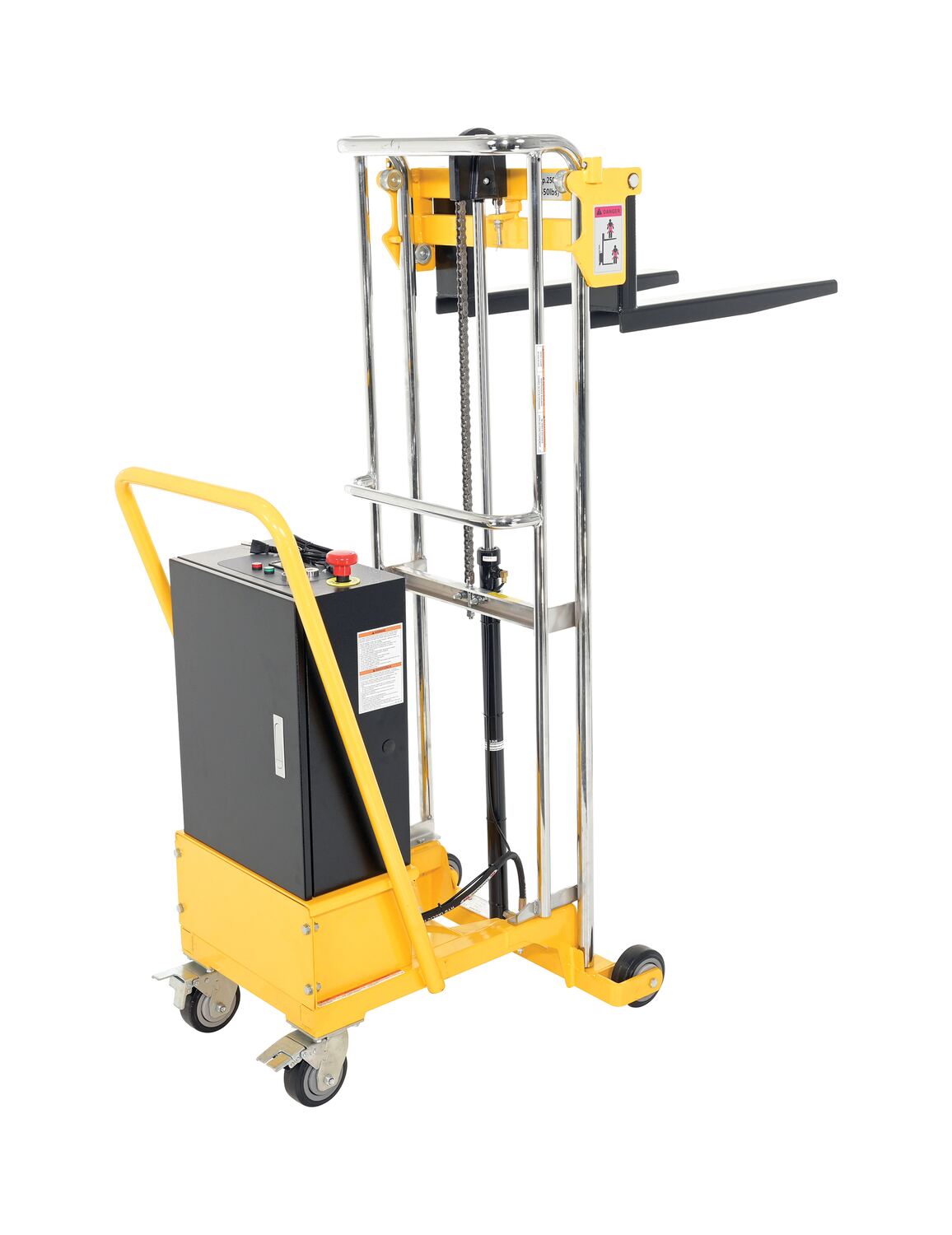 Vestil HYD-CB-10-DC Hefti-Lift controls and emergency shut off