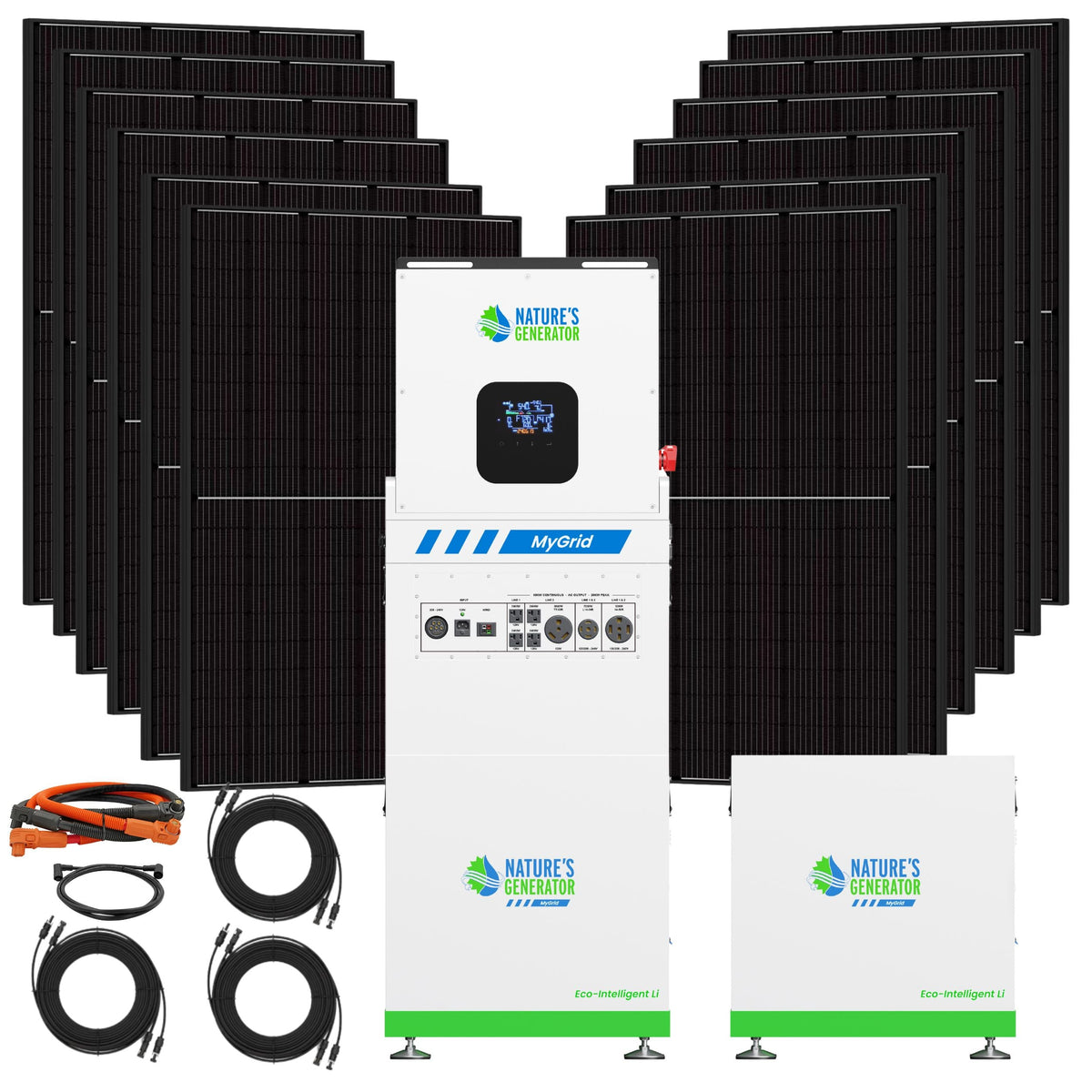MyGrid 10K with solar battery and twelve panels