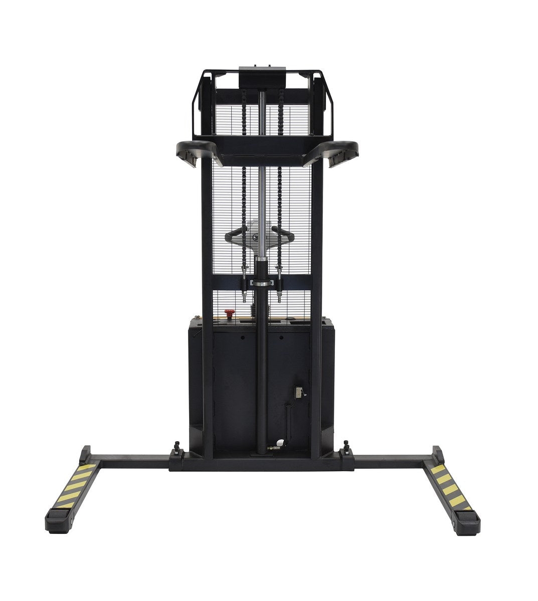 Vestil S-62-FA powered stacker mast and fixed forks detail