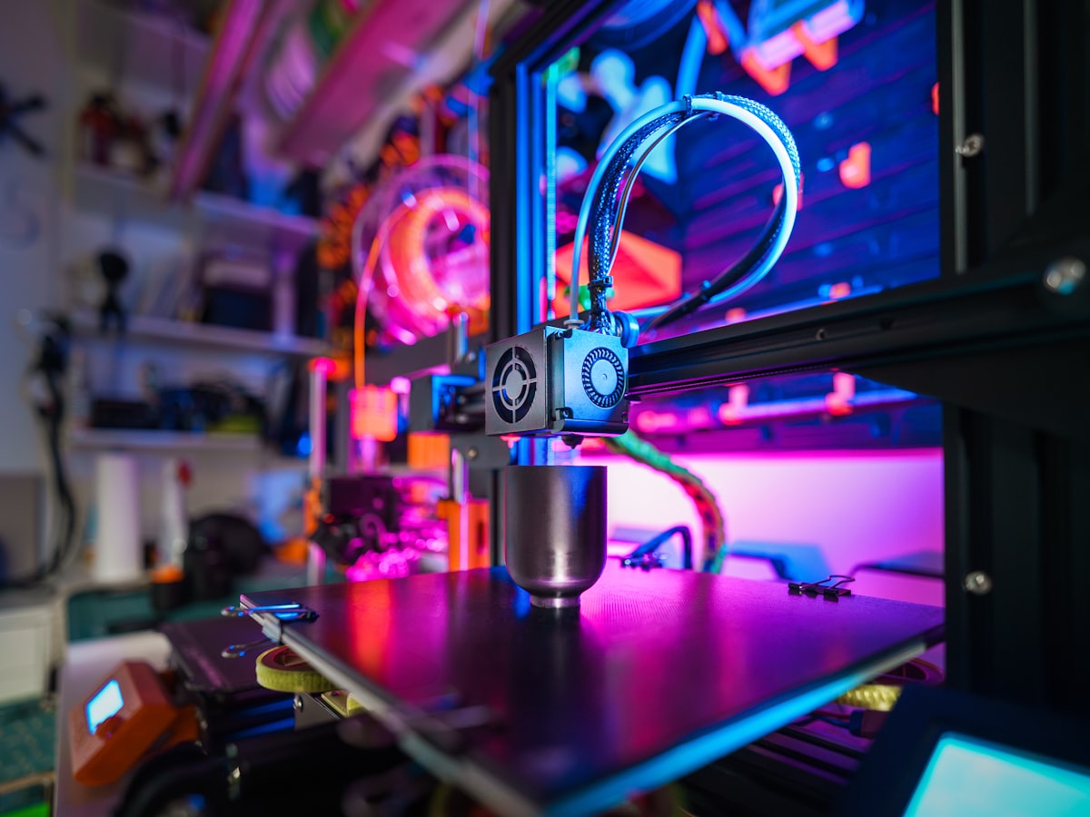 3D printer printing a part