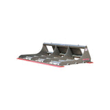 GreyWolf land plane skid steer attachment in gray and red powder coat
