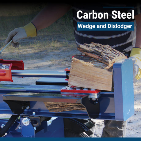 Iron & Oak BHVH2418GX log splitter in vertical splitting position