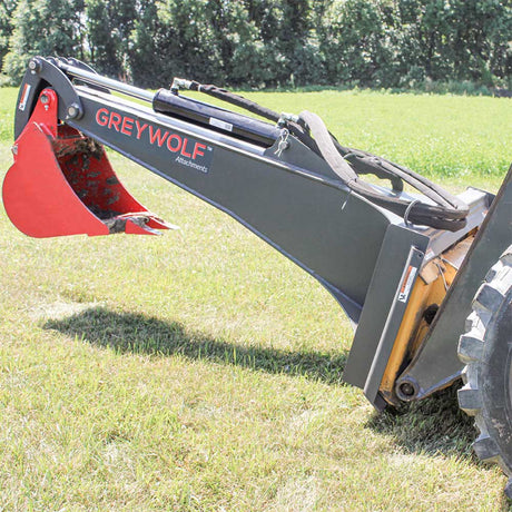 GreyWolf backhoe attachment, quick-attach plate