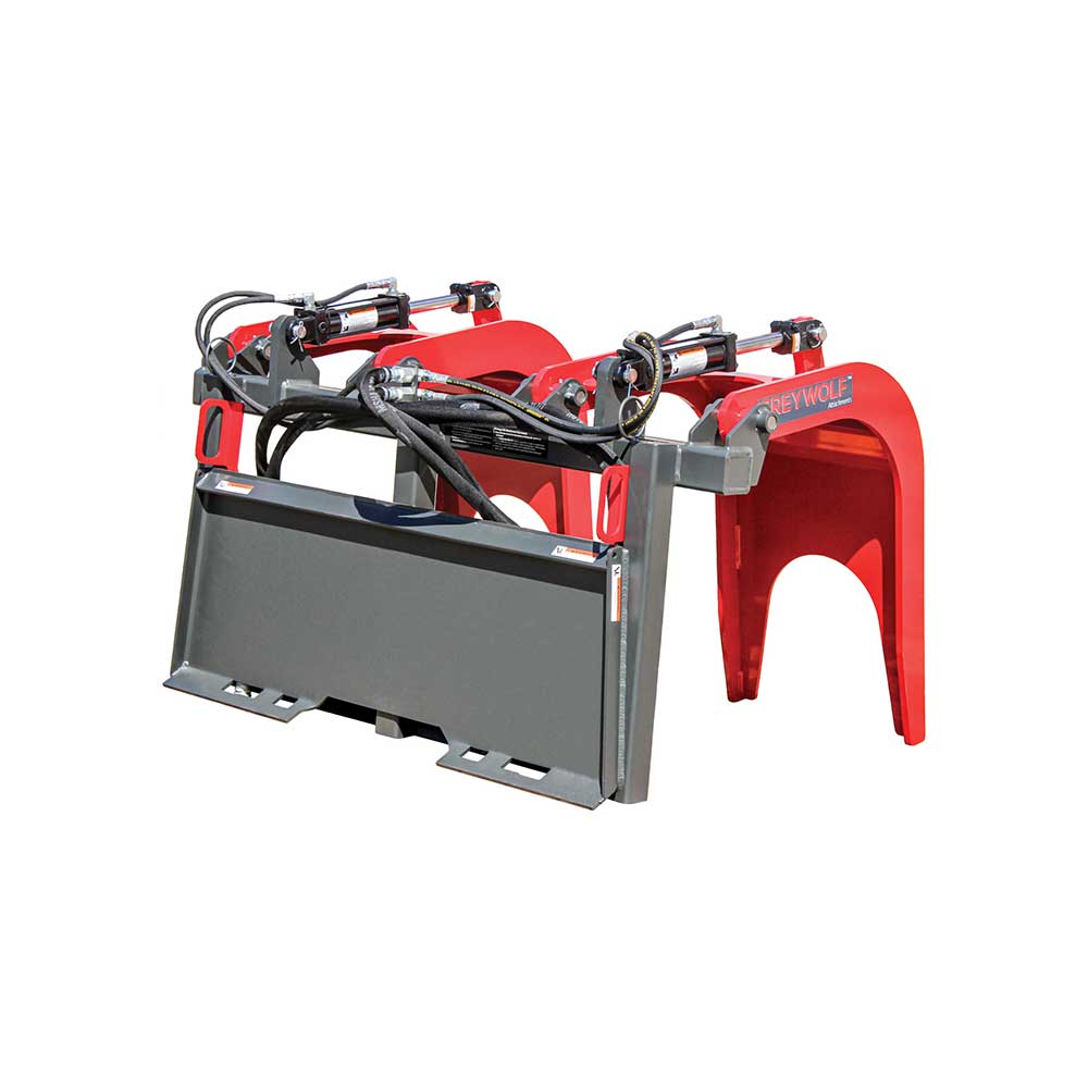 GreyWolf double quick attach grapple, quick-attach plate
