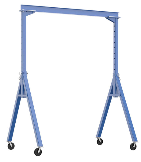 Vestil AHS-2-10-12 adjustable steel gantry crane, 2,000 lb capacity, 10 foot beam