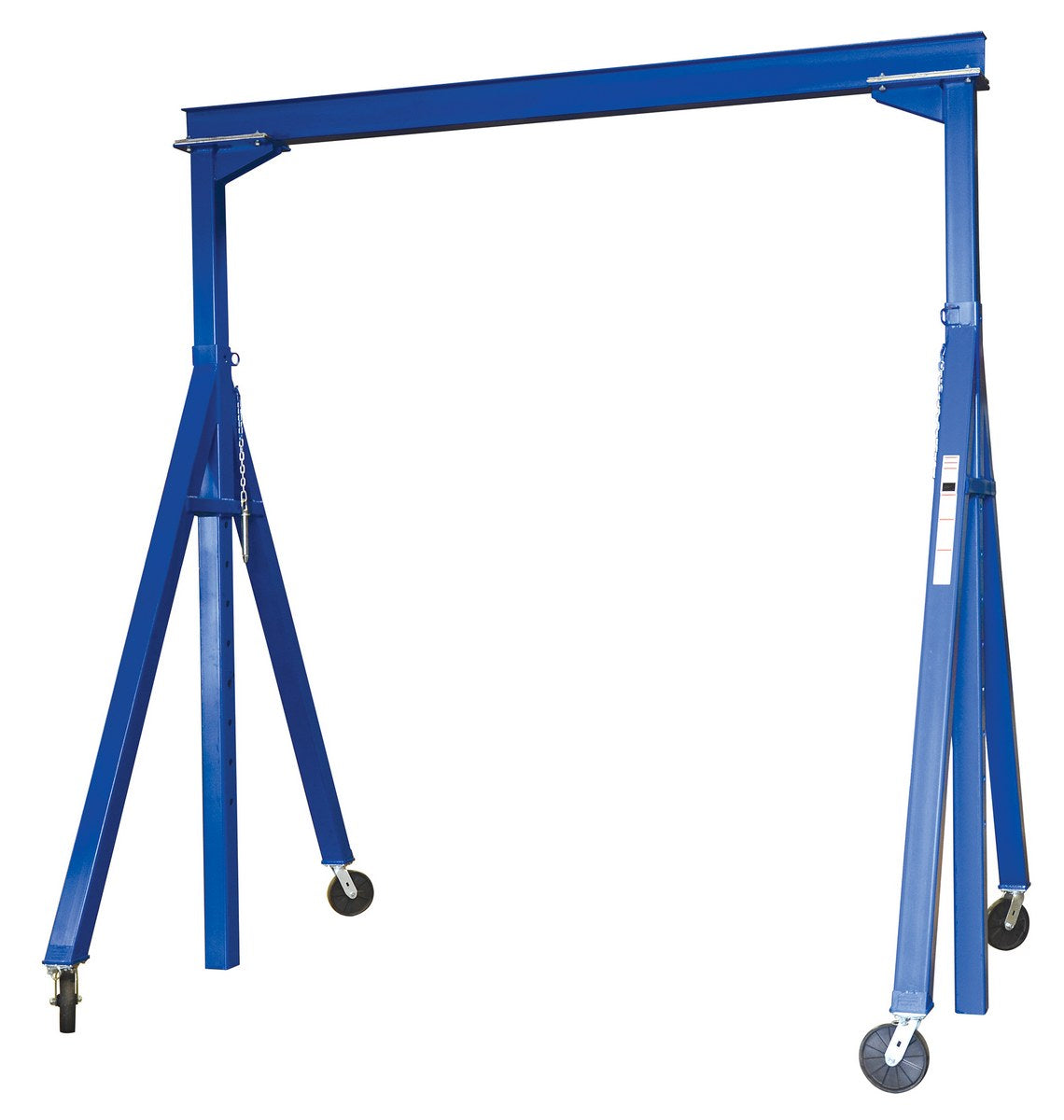 Vestil AHS-2-10-16 adjustable steel gantry crane, 2,000 lb capacity, 16 foot height