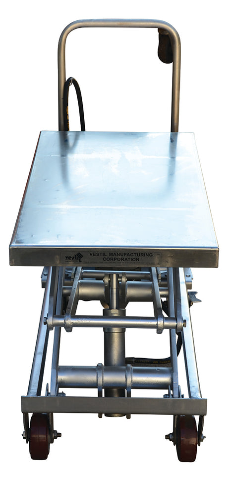 Vestil AIR-800-D-PSS scissor mechanism and air connection detail