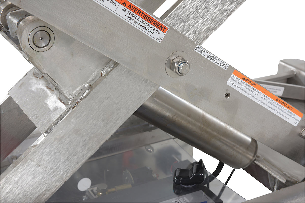 Vestil CART-1000D-DC-SS powered stainless cart in food plant use