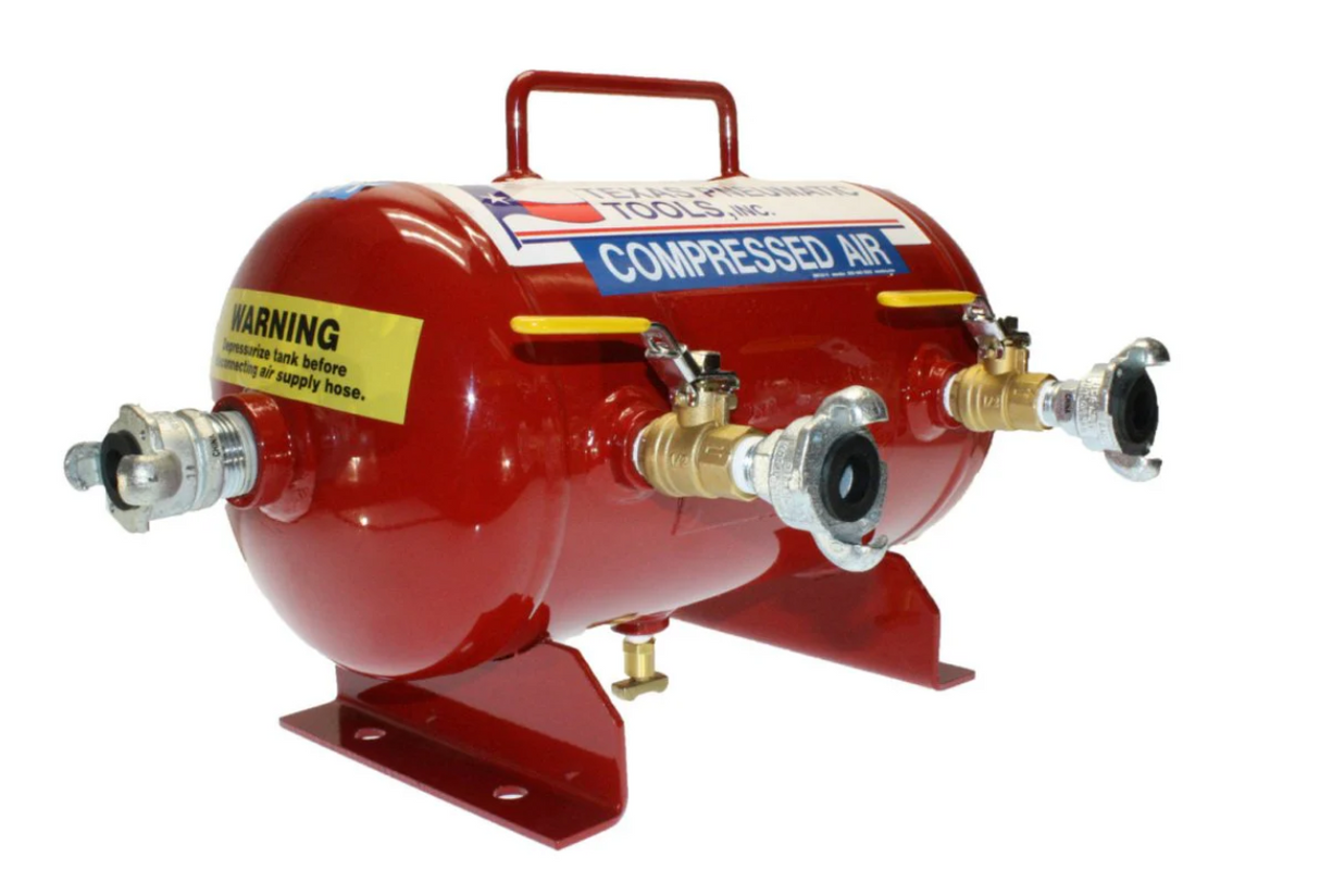 Air Manifold (2.5 Gal, ASME Tank w/ 1/2" Ball Valves & Crowfoot Connectors)