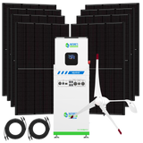 Nature's Generator MyGrid 10K with panels and wind turbine