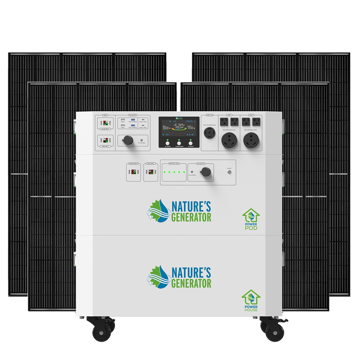 Powerhouse with Power Pod and four rigid panels