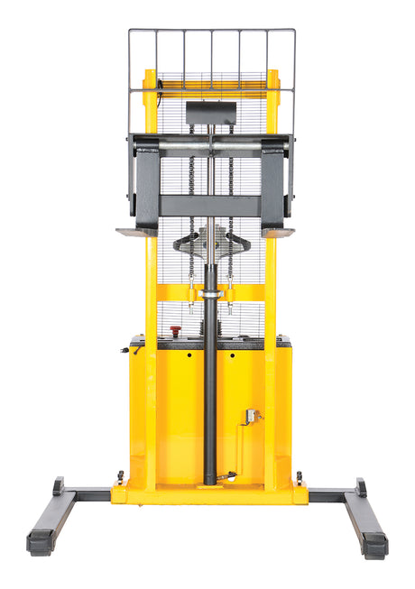 Vestil S-62-AA powered stacker, adjustable forks detail