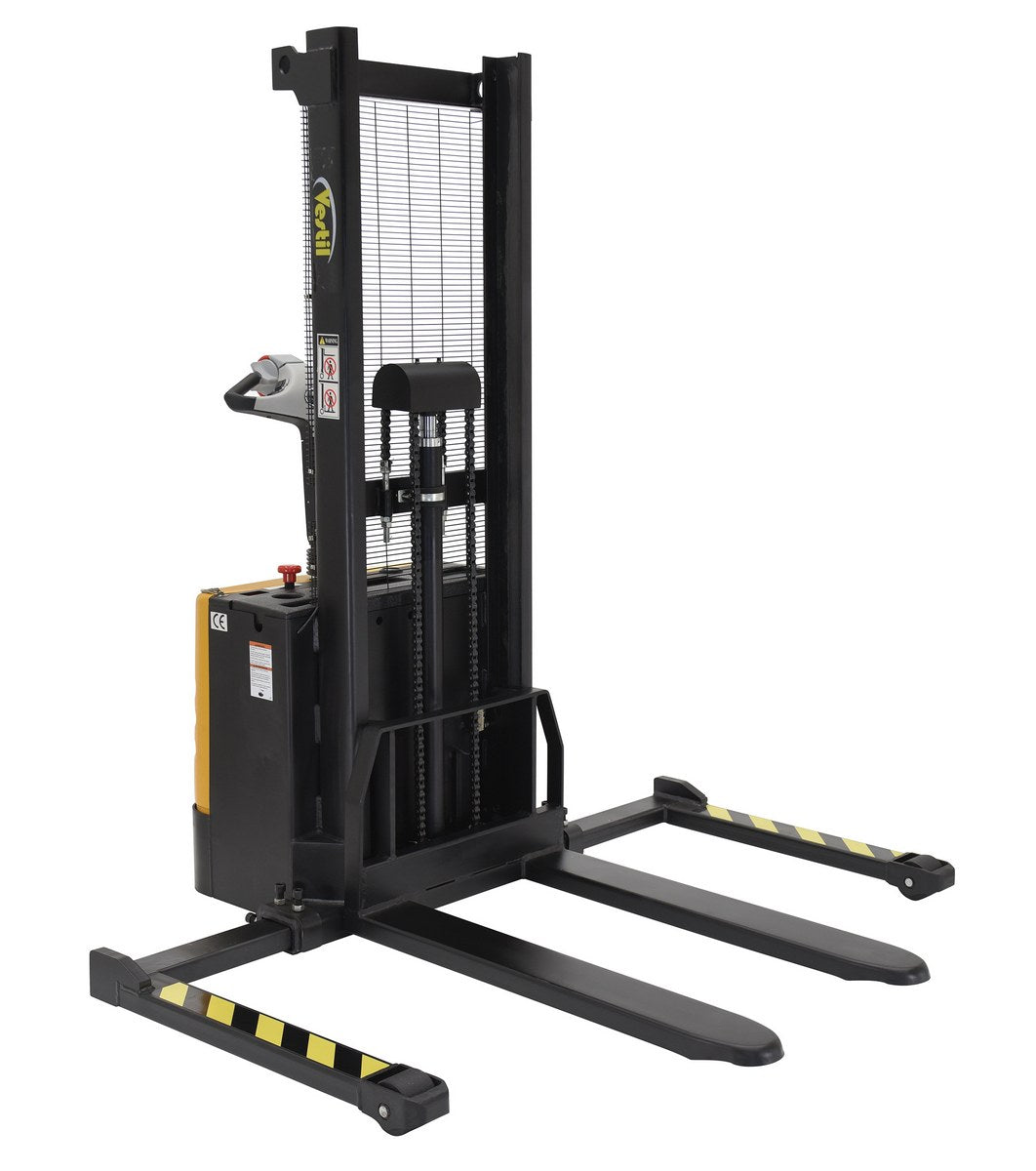 Vestil S-62-FA powered stacker with power drive and power lift, 2,000 lb capacity, 62 inch lift height