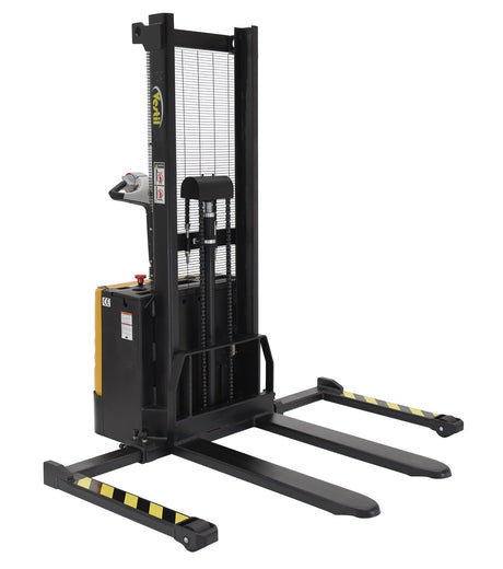 Vestil S-62-FA powered stacker with power drive and power lift, 2,000 lb capacity, 62 inch lift height